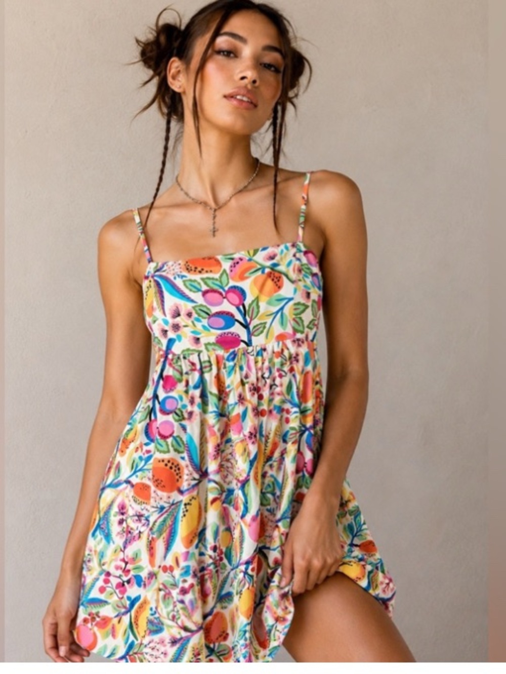 HUTCH BANDEAU TROPICAL ROMBER DRESS MEDIUM NWOT
